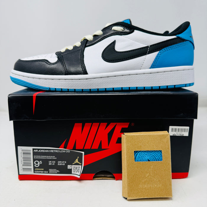 Jordan 1 Retro Low OG Black Dark Powder Blue