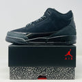 Jordan 3 Retro Black Cat (2025) GS sneaker on box, brand new condition.
