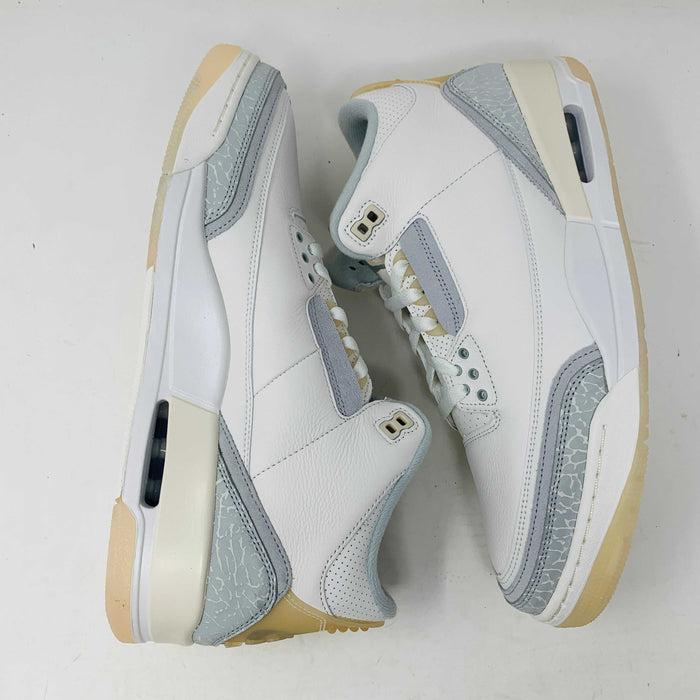 Jordan 3 Retro Craft Ivory sneakers with sleek design and classic Jordan logo.