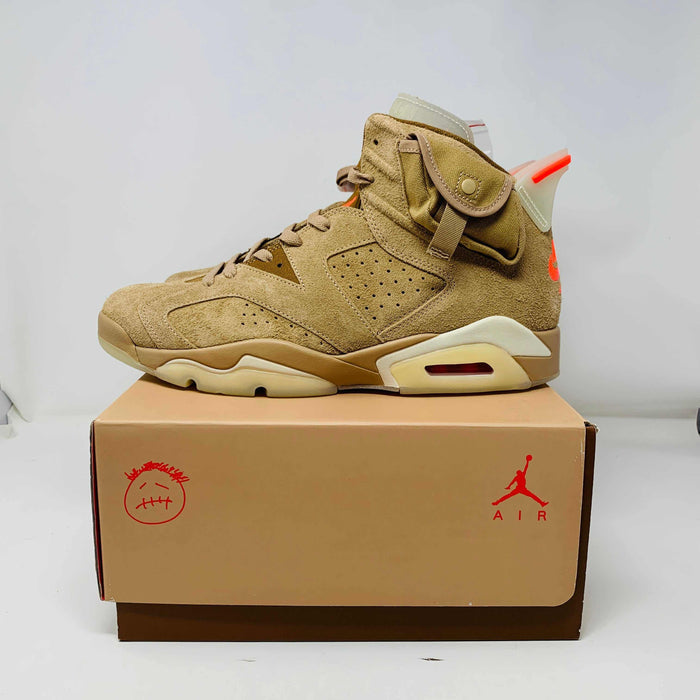 Jordan 6 Retro Travis Scott British Khaki sneakers brand new with extra laces and dust bag 2021