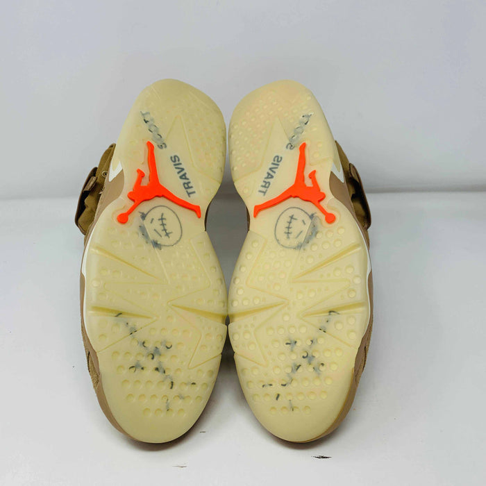 Jordan 6 Travis Scott Khaki sneakers, brand new, 2021 release, includes extra red and brown laces.