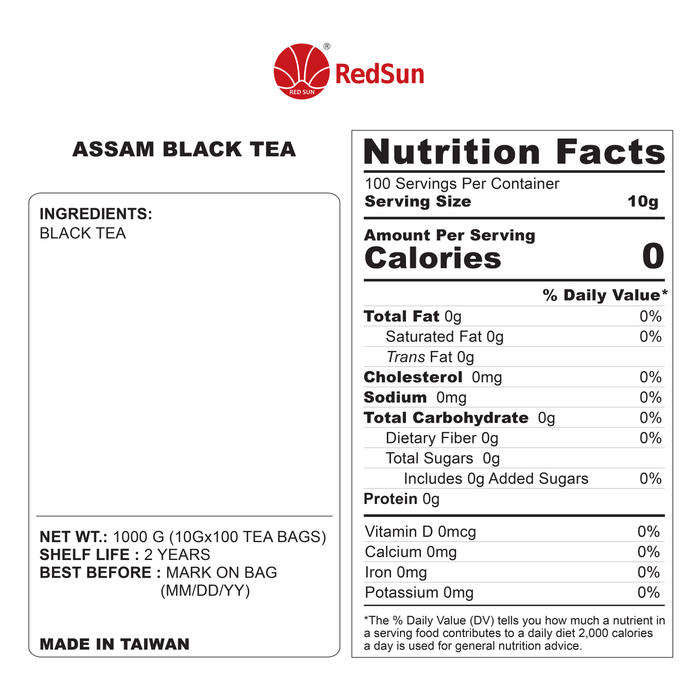Assam Black Tea Bag 100 Bags (Pack)