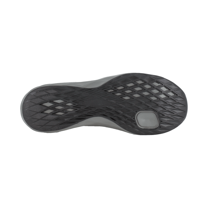 Reebok Work Astroride Work shoes outsole in black rubber with diamond-shaped tread pattern and textured heel pad