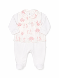 Babygrow 'Toile de Jouy' Pink