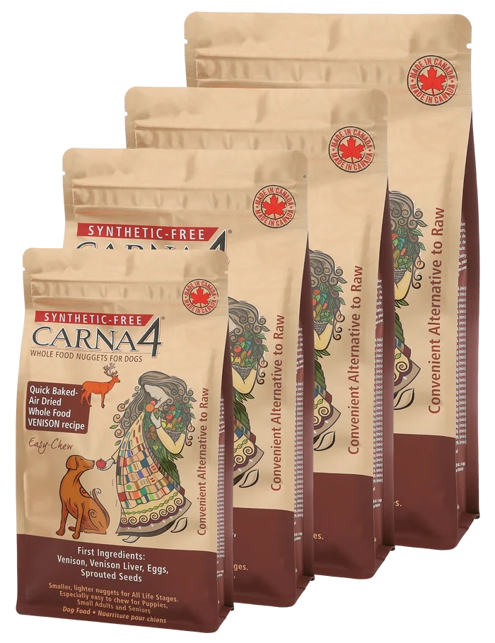 Carna4 🍁Venison Quick Baked-Air Dried Whole Food Nuggets for Dogs