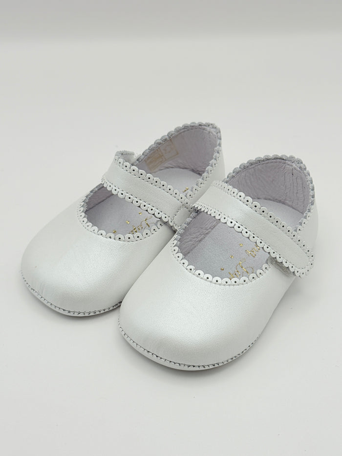 Crib Shoe Mary Jane Nacar White