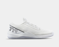 TYR CXT-2 Trainer shoes in white with breathable mesh upper and sleek side logo detail, side view.