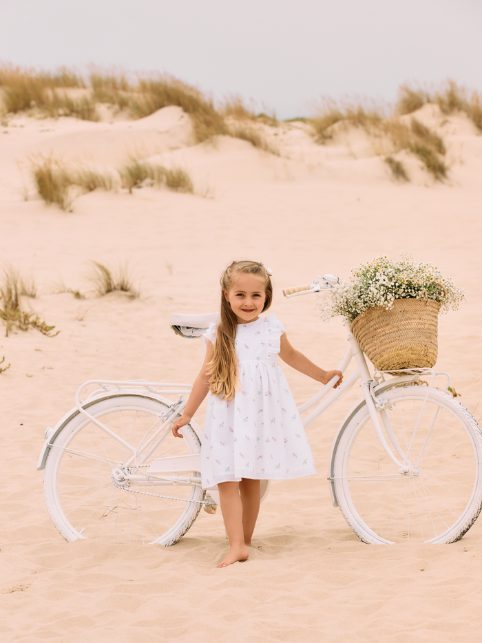 Delicate Flowers Embroidered Dress