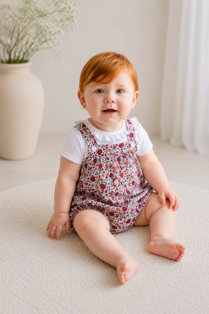 Dungaree 'Roses Green'