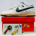 Nike Dunk Low Stranger Things Phantom sneaker with vintage box and collectible pins, 2025 release