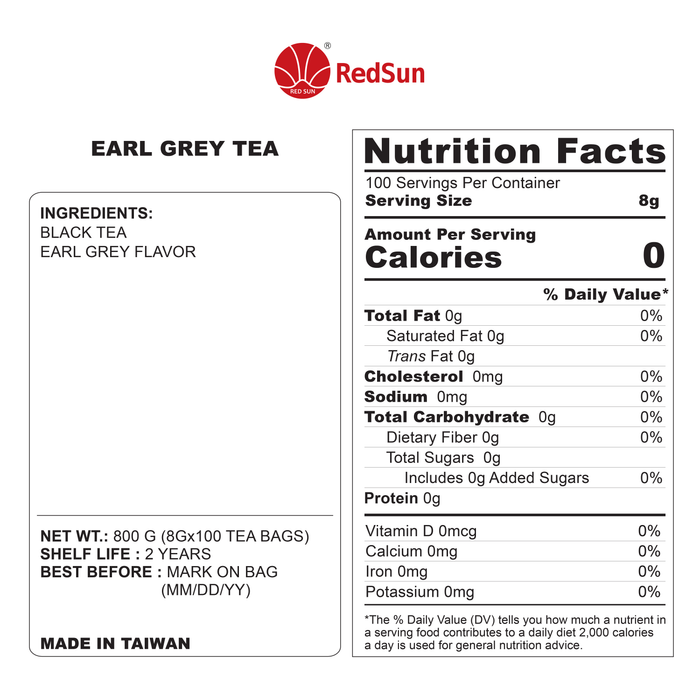 Earl Grey Black Tea Bag 100 Bags (Pack)