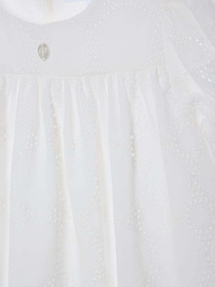 Ecru English Embroidery Dress