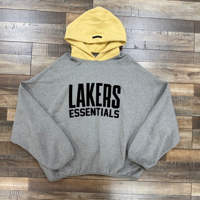 Fear of God Essentials x NBA Lakers Hoodie 'Warm Heather'