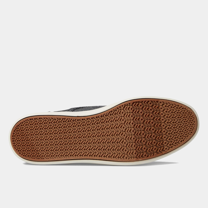 Steve Madden Fenta sneakers outsole with brown rubber herringbone traction pattern and white midsole, bottom view.