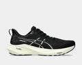 A pair of black ASICS GT-2000 13 running shoes with white and gray accents.