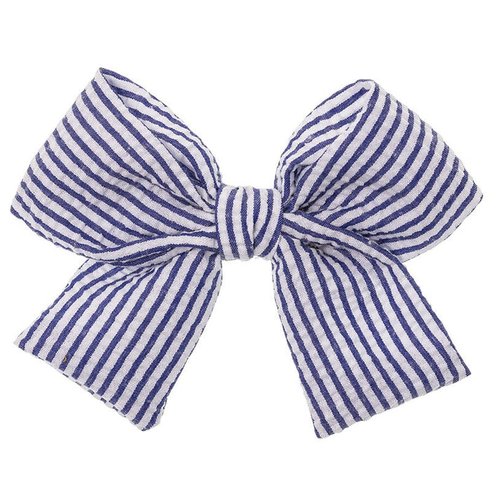 Hair Bow Seersucker Maxi