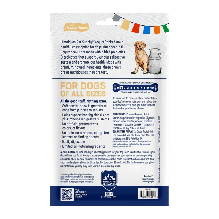 Himalayan Pet Peanut Butter Yogurt Sticks for Dogs 136g