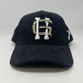 Holy Ground Bones Hat in black corduroy.