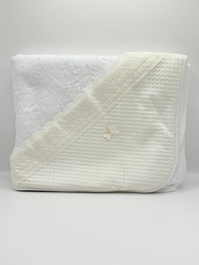 Hooded Towel XL Lucia Rombo Ivory