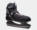 Roces ICY 3 ice skates in black with adjustable straps, padded ankle support, and stainless steel blade, side view.