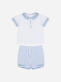 Indigo Blue Jersey Piquet Set