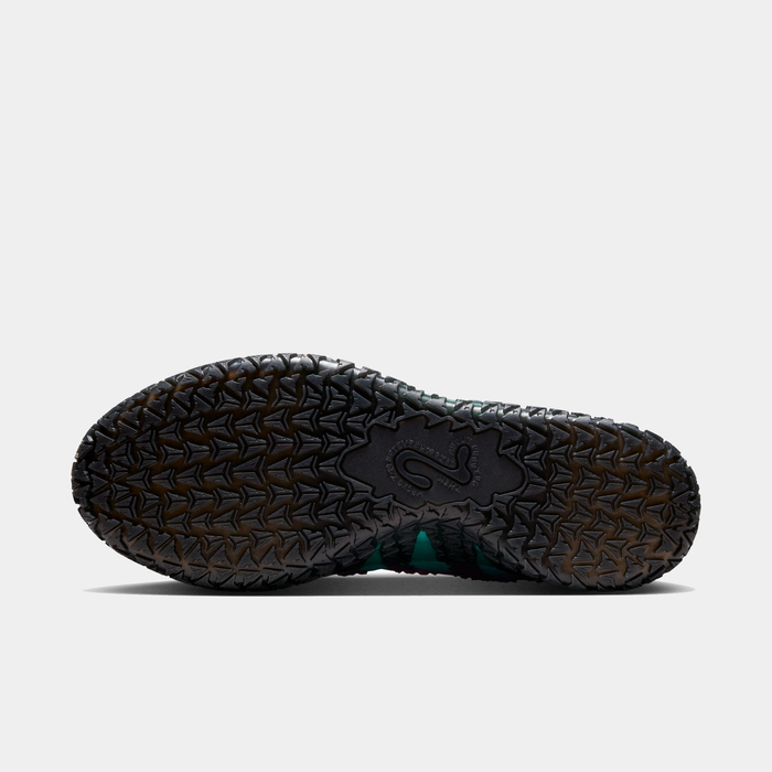 Nike Ja 3 "Scratch 3.0" basketball shoe outsole in black rubber with textured tread pattern, bottom view.