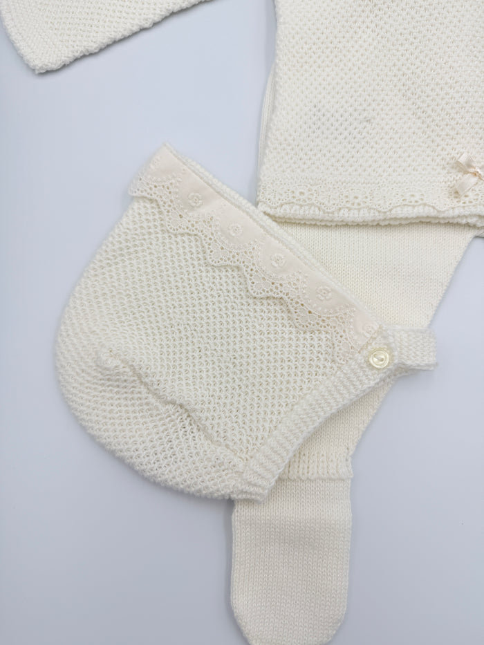 Knit Set 'Victoria' Ivory
