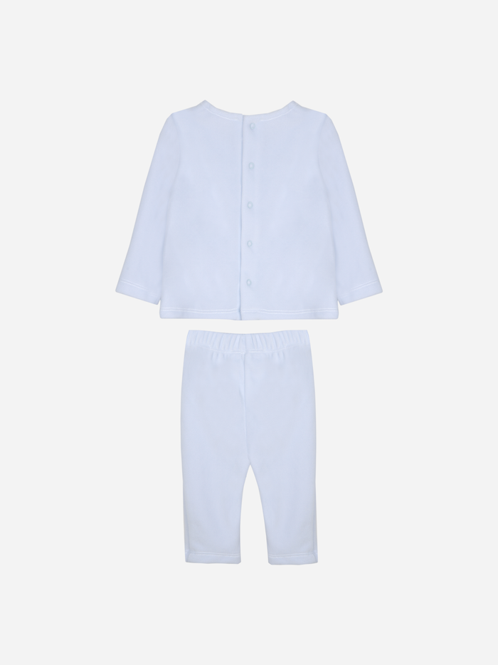 Lapins Blue Set with Embroidered Bib