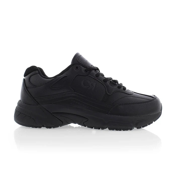 Black Creative Recreation slip resistant work sneaker on a white background