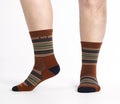 Multi Stripe Cushioned Micro Crew Socks