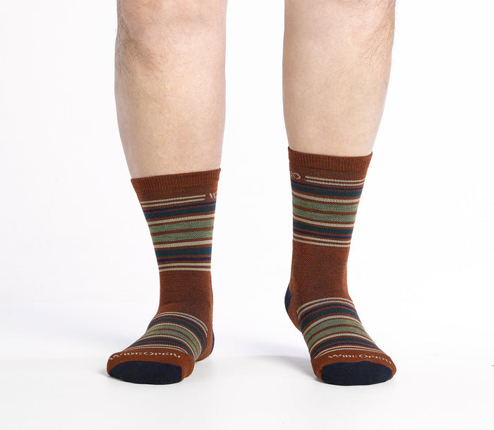 Multi Stripe Cushioned Micro Crew Socks - Image 3