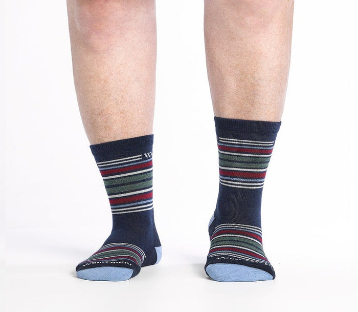 Multi Stripe Cushioned Micro Crew Socks - Image 8