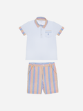 Multicolor Polo Set