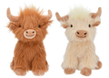 Multipet Highland Cow Brown & Cream Dog Plush Toy