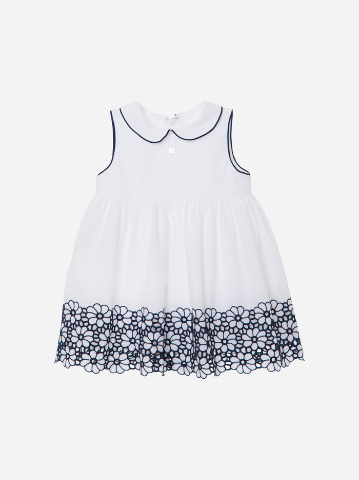 Navy Blue Embroidered Dress
