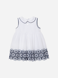 Navy Blue Embroidered Dress