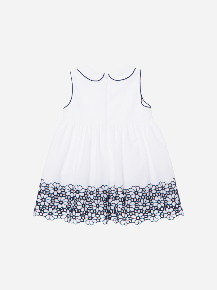 Navy Blue Embroidered Dress