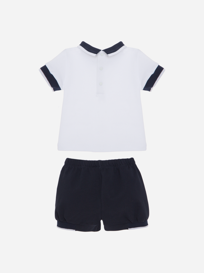 Navy Blue Jersey Piquet Set