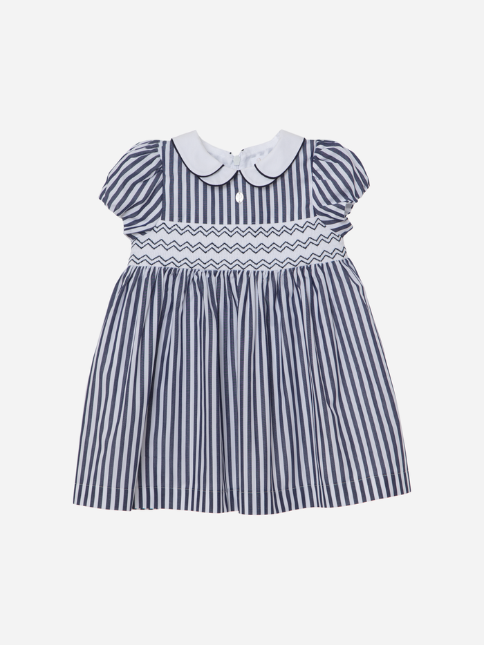 Navy Blue Poplin Dress