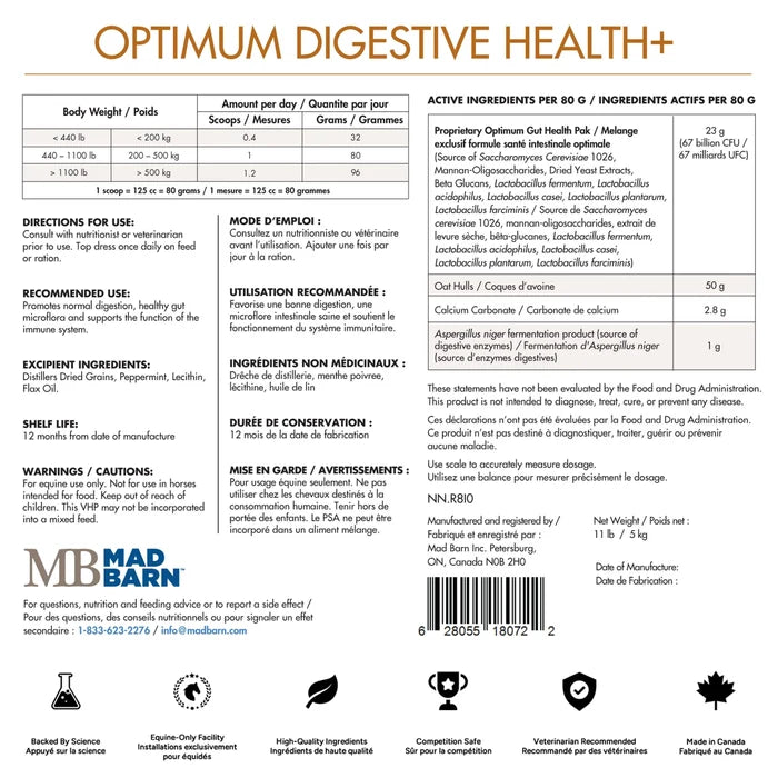 Optimum Digestive Health - Probiotic & Prebiotic Supplement 🍁MadBarn