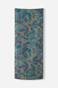 Nomadix Original Towel featuring a multicolor camouflage pattern in teal, tan, and dark green, full front view.