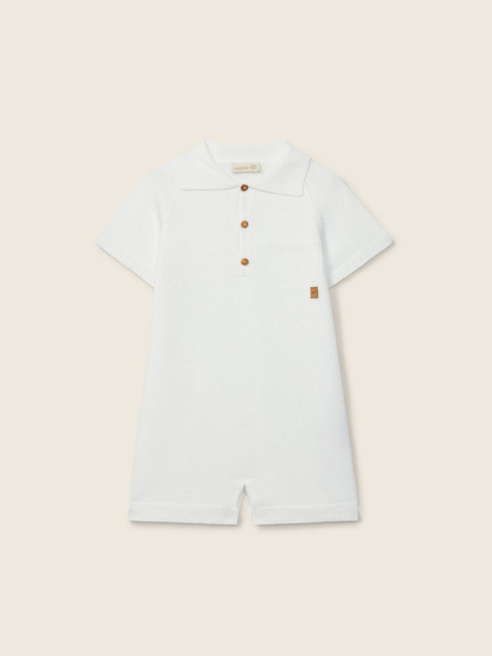 Polo Romper 'Loving' Pearl