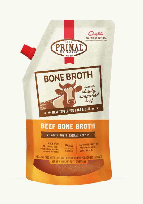 Primal™ Bone Broth Beef Recipe Frozen for Dogs & Cats 20oz