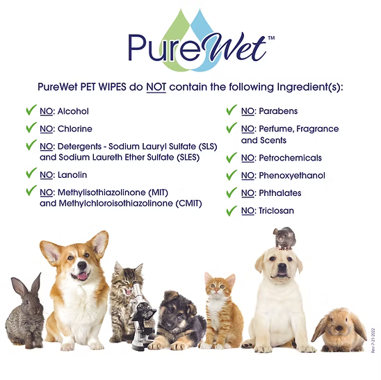 PureWet 🍁Pet and People Wipes 60ct - Regular