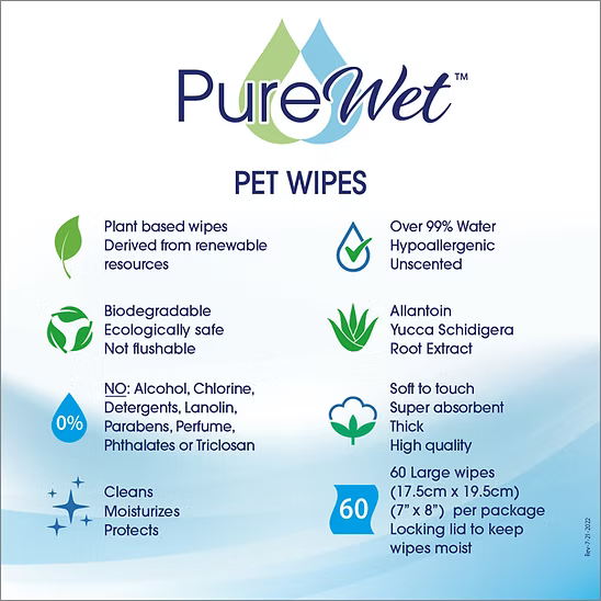 PureWet 🍁Pet and People Wipes 60ct - Regular