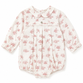 Romper 'Toile de Jouy' Burgundy