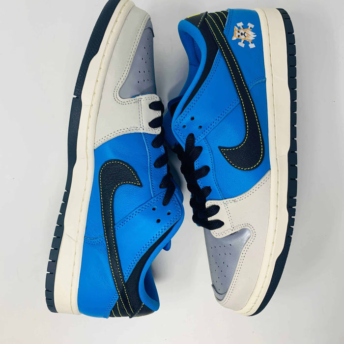 Nike SB Dunk Low Instant Skateboards sneakers with blue and black design.
