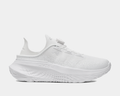 Under Armour SlipSpeed™ Mega Ripstop shoes in white with textured ripstop upper and Flow foam midsole, side view.