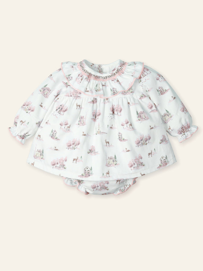 Floral print dress on a white background