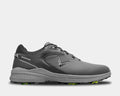 Callaway Solana TRX v3 golf shoes in gray with waterproof upper, breathable mesh panels, and spiked outsole, side view.